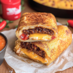 Crispy Beef and Cheese Stuffed Wraps 3 Crispy Beef and Cheese Stuffed Wraps