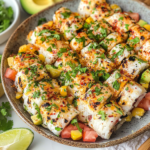 Grilled Spicy Sushi Rolls with Creamy Avocado, Corn, and Chili Mayo