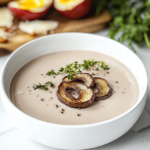 Roasted Mushroom Cream Soup with Fresh Thyme