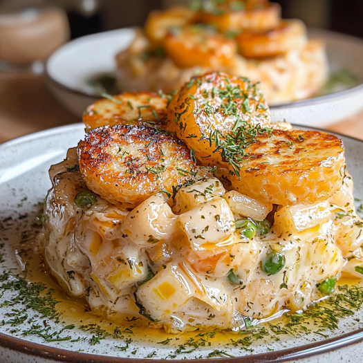 Creamy Chicken Alfredo with Roasted Butternut Squash – A Comforting Twist on Classic Pasta