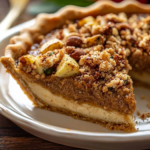 Nutty Apple Crumb Cheesecake Pie