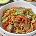Spicy Peanut Noodles with Seared Sausage 3 Spicy Peanut Noodles with Seared Sausage