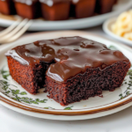 Moist Chocolate Cake Squares with Glossy Fudge Frosting 3 Moist Chocolate Cake Squares with Glossy Fudge Frosting