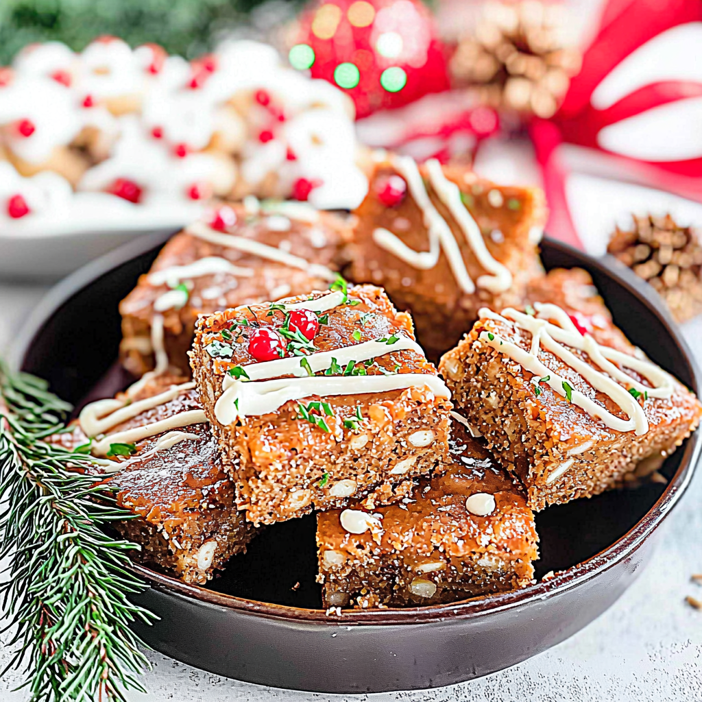 Nutty Caramel Spice Bars – A Chewy, Crunchy Dessert Full of Warm Holiday Spices