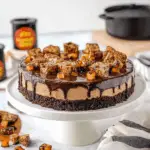 Chocolate Caramel Candy Bar Cheesecake 3 Chocolate Caramel Candy Bar Cheesecake