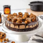 Chocolate Caramel Candy Bar Cheesecake