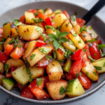 Zesty Mediterranean Potato Cucumber Salad with Fresh Herbs and Lemon Dressing
