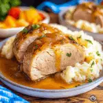 Herb-Crusted Pork Tenderloin with Onion Gravy 3 Herb-Crusted Pork Tenderloin with Onion Gravy