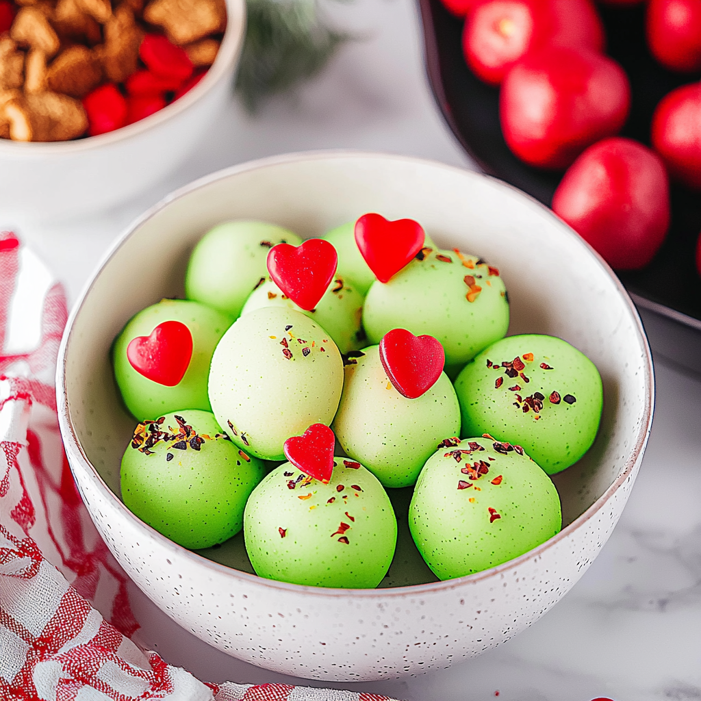 Green Candy Heart Truffles