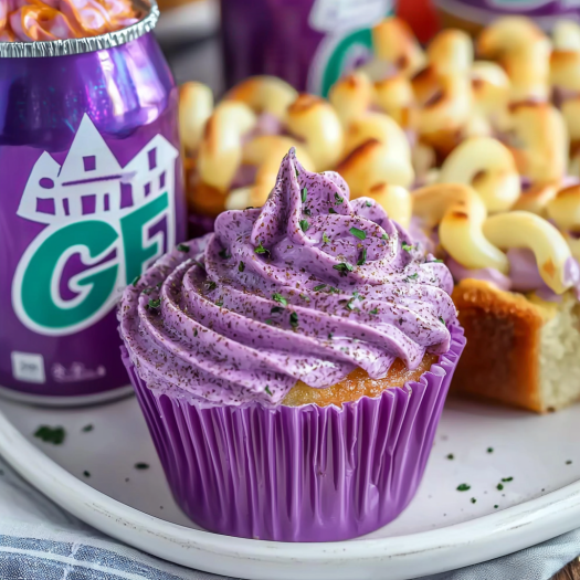 Ube Cupcakes with Purple Frosting: Soft and Fluffy Ube-Flavored Cupcakes Topped with Swirls of Vibrant Purple Frosting – A Filipino-Inspired Delight