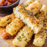 Crispy Baked Mozzarella Sticks with Herb Breadcrumbs 3 Crispy Baked Mozzarella Sticks with Herb Breadcrumbs