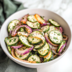 Fresh Cucumber and Onion Salad with Herbs 3 Fresh Cucumber and Onion Salad with Herbs