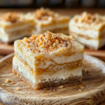 Layered Walnut and Cream Custard Squares 6 Layered Walnut and Cream Custard Squares