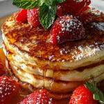 Fluffy Pancakes with Strawberries