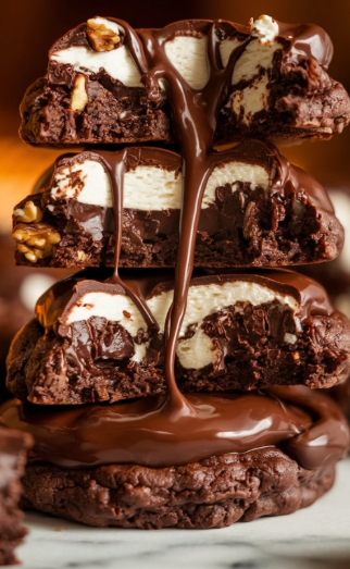 Marshmallow-Stuffed Chocolate Cookies