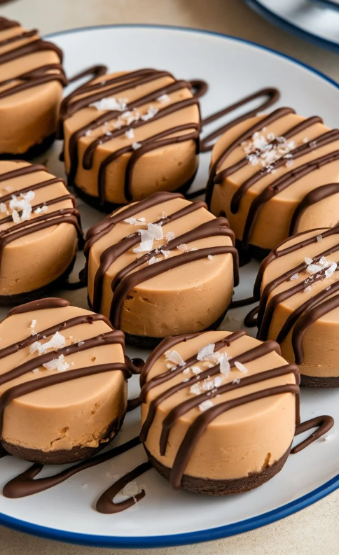 Salted Caramel Peanut Butter Mini Cheesecakes