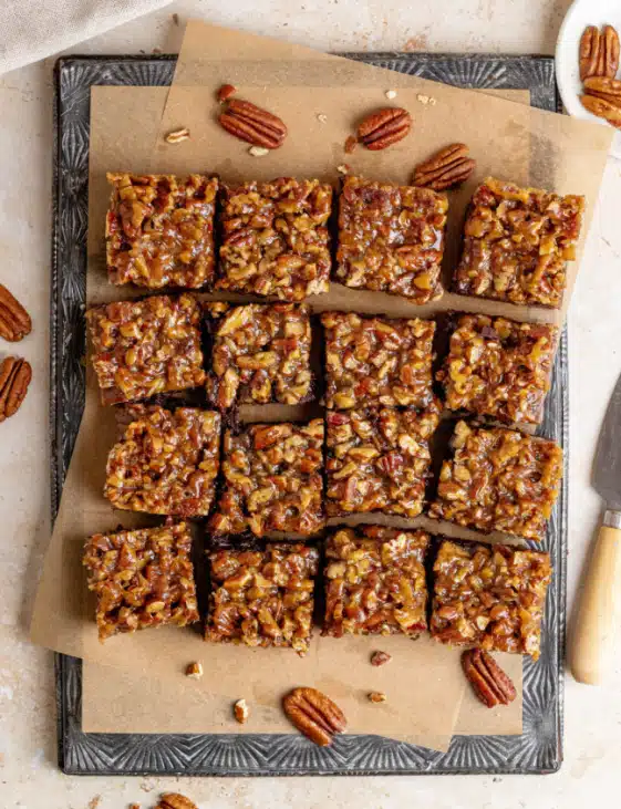 Southern Pecan Pie Bars with Buttery Shortbread Crust