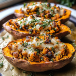 Stuffed Sweet Potatoes with Savoury Filling