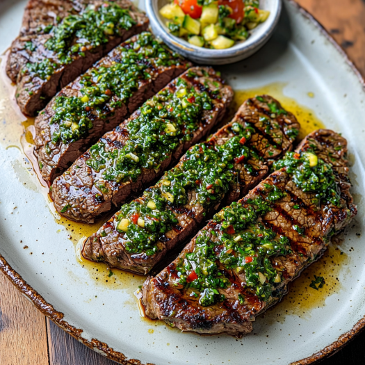 Grilled Steak with Chimichurri