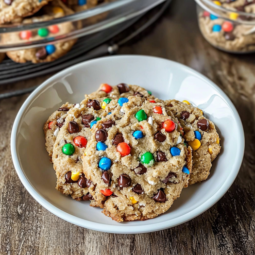 Soft and Chewy M&M Chocolate Chip Cookies
