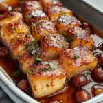 Glazed Paneer with Spiced Grape Reduction
