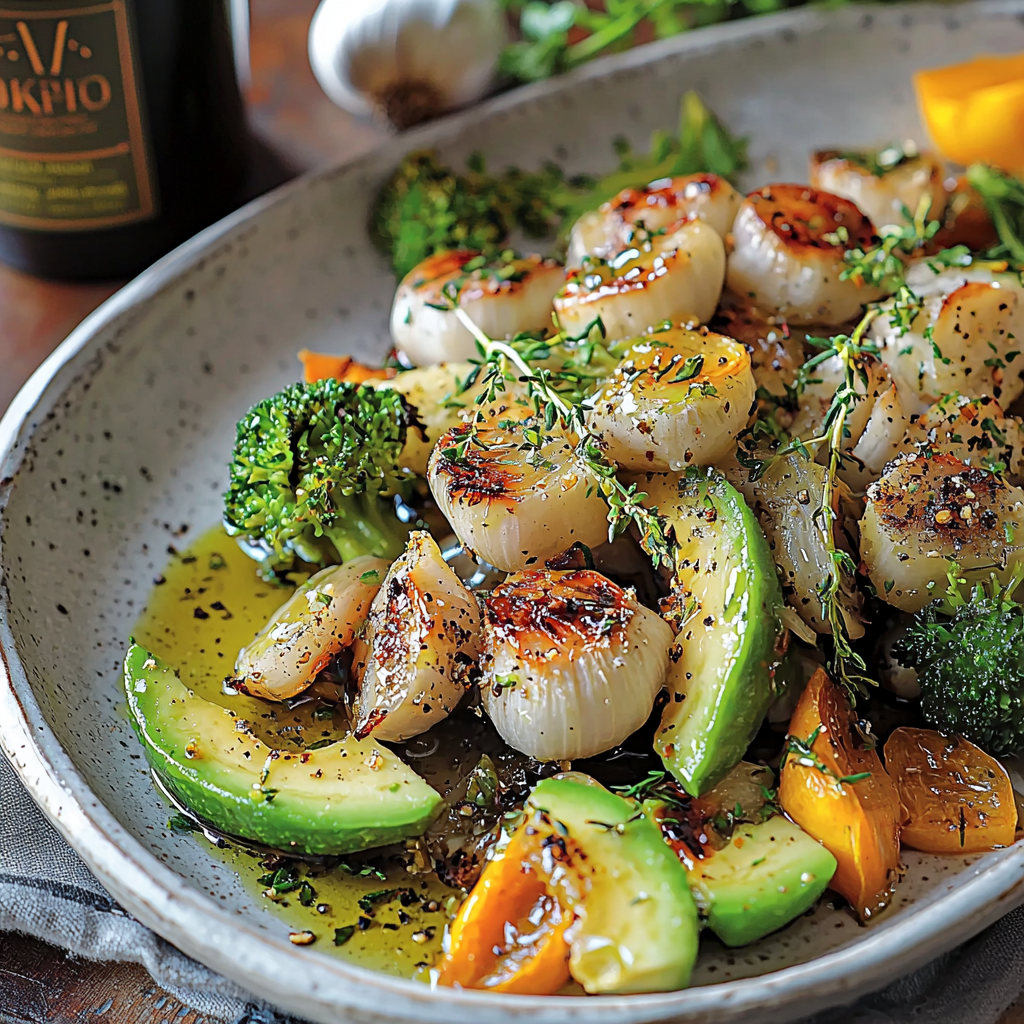 Seared Scallops with Vegetables