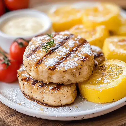 Grilled Lemon Ricotta Cakes
