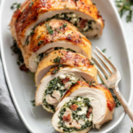 Stuffed Spinach and Cheese Chicken Roll
