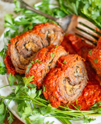 Italian Beef Braciole (Rolled Beef Roulades)