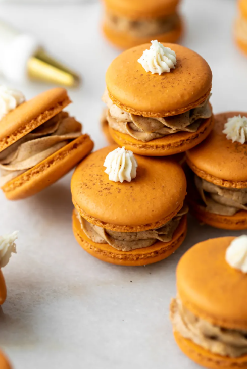Pumpkin Spice Macarons