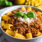 Rigatoni with Slow-Cooked Meat Sauce