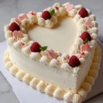 Heart-Shaped Celebration Cake