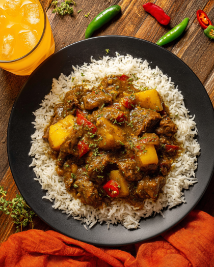 Crispy Honey Shrimp over Rice