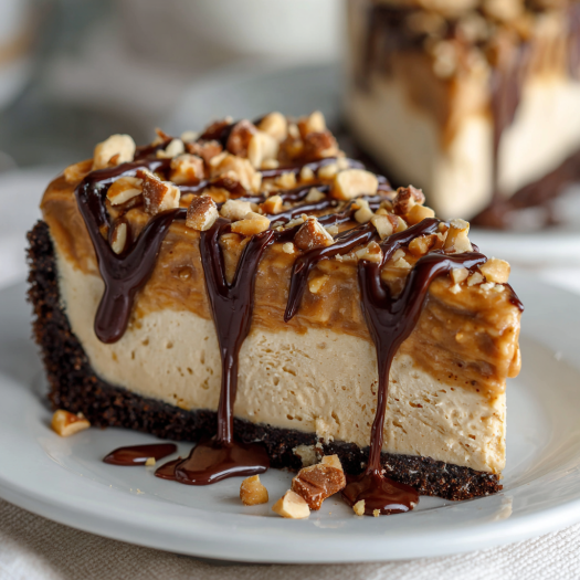 Peanut Butter Cheesecake Slice