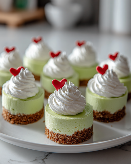 Mini No-Bake Matcha Cheesecakes
