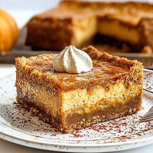 Pumpkin Dulce de Leche Cheesecake Bars