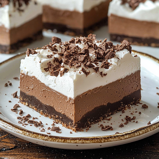 No‑Bake French Silk Pie Squares