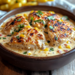 Creamy Skillet Chicken with Corn and Herbs