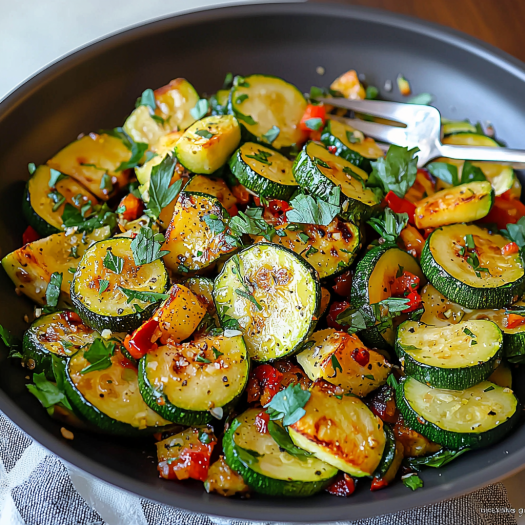 Sautéed Zucchini and Peppers with Fresh Herbs