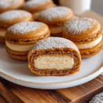 Gingerbread Macarons with Vanilla Cream Filling