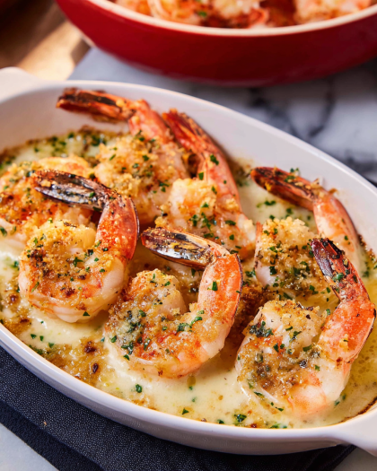 Creamy Shrimp Gratin