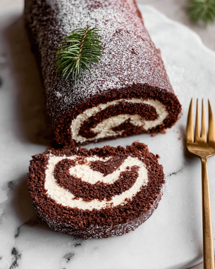 Chocolate Yule Log (Bûche de Noël)