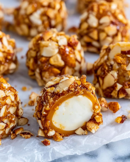 Almond Caramel Cream Truffles