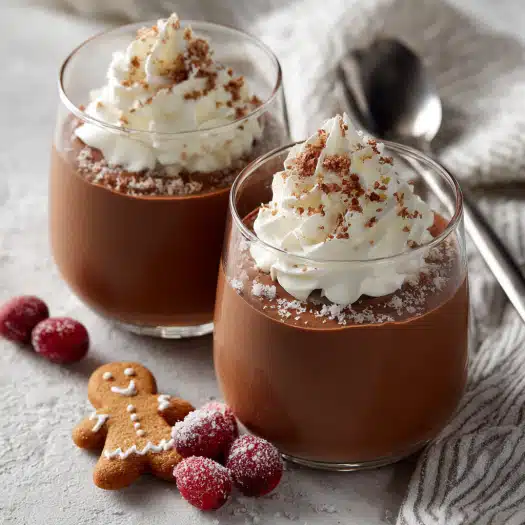 Chocolate Mousse with Whipped Cream