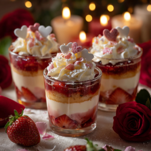 Strawberry Vanilla Heart Cups: Sweet Love in Every Layer Recipe