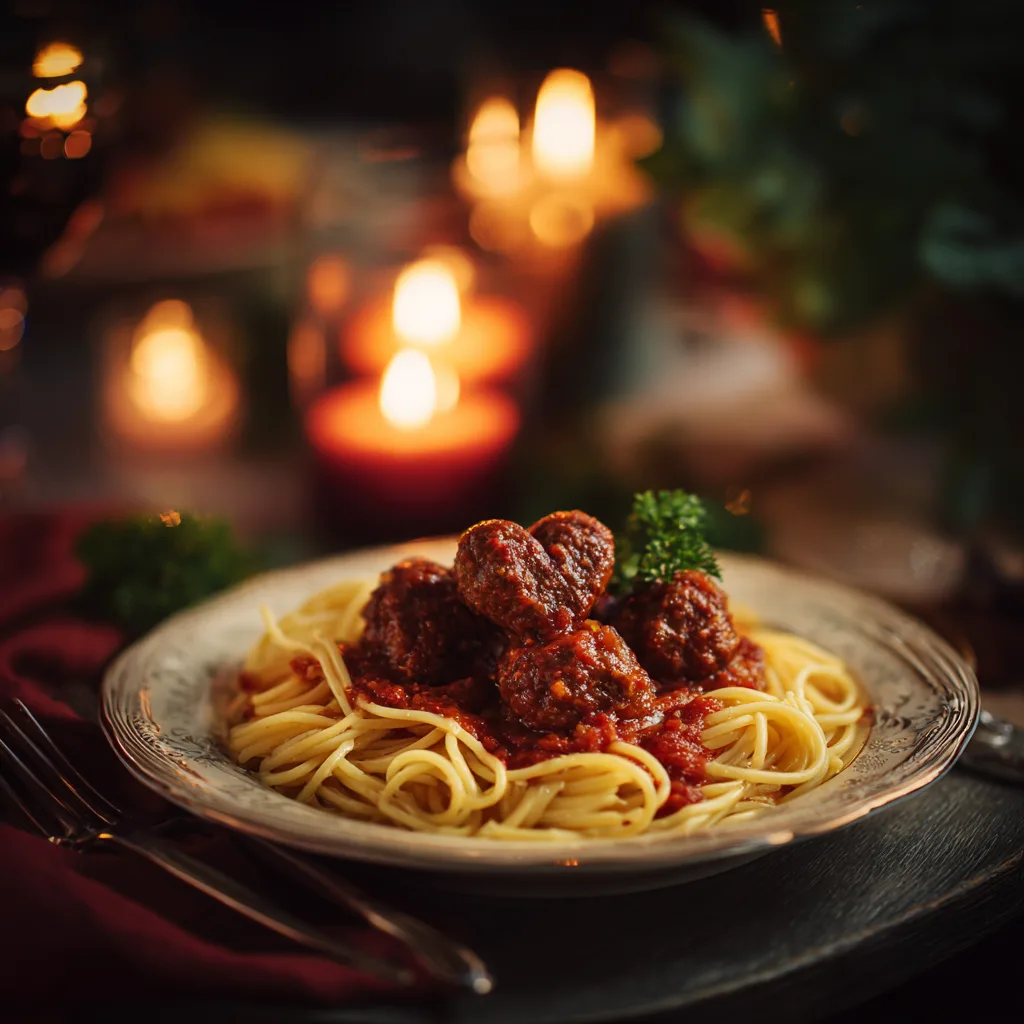 Sweetheart Meatballs with Spaghetti Recipe