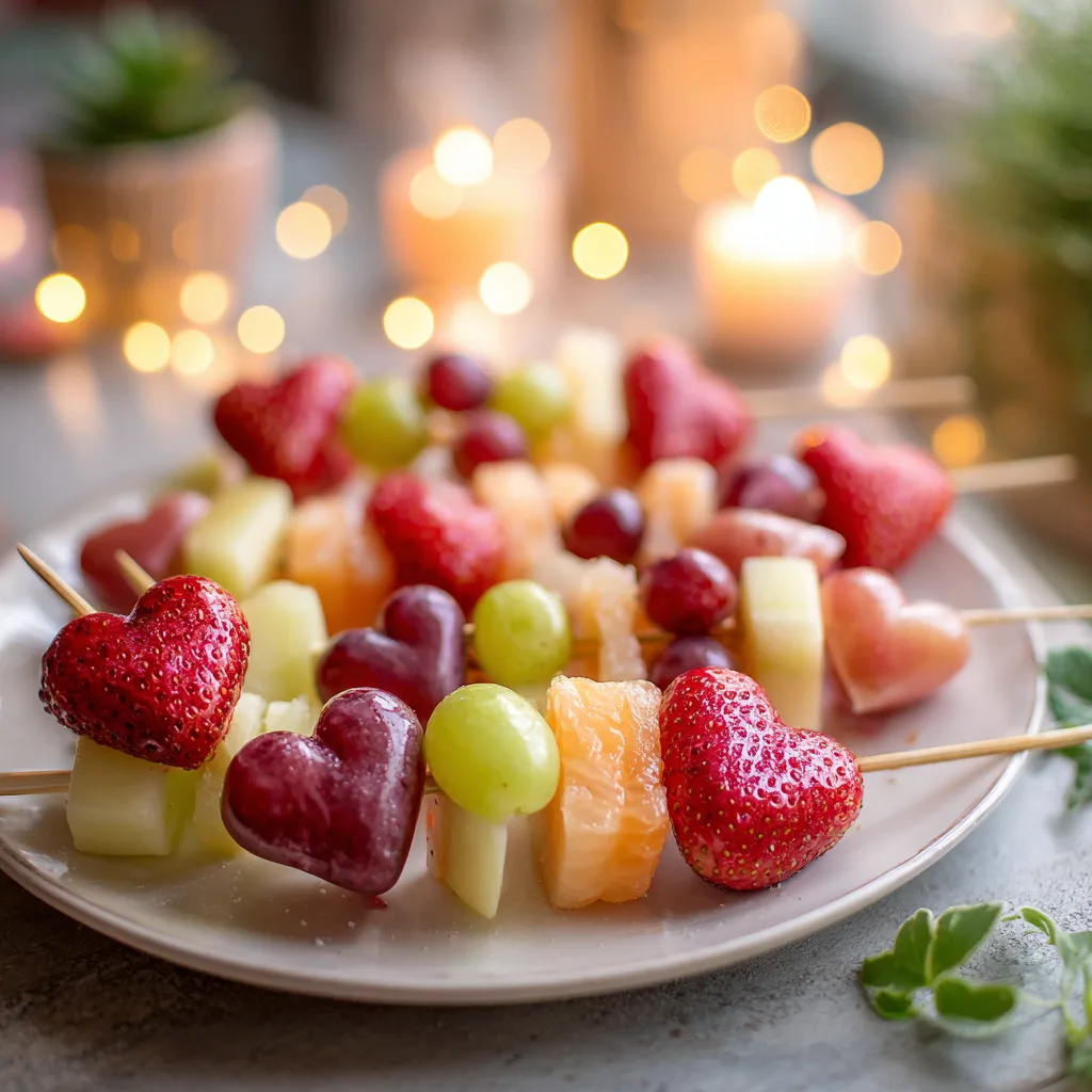 Valentine’s Day Fruit Skewers Recipe - Recipe Image