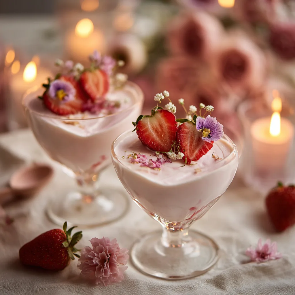 Vanilla Strawberry Yogurt Hearts: Light Love Treat Recipe - Recipe Image