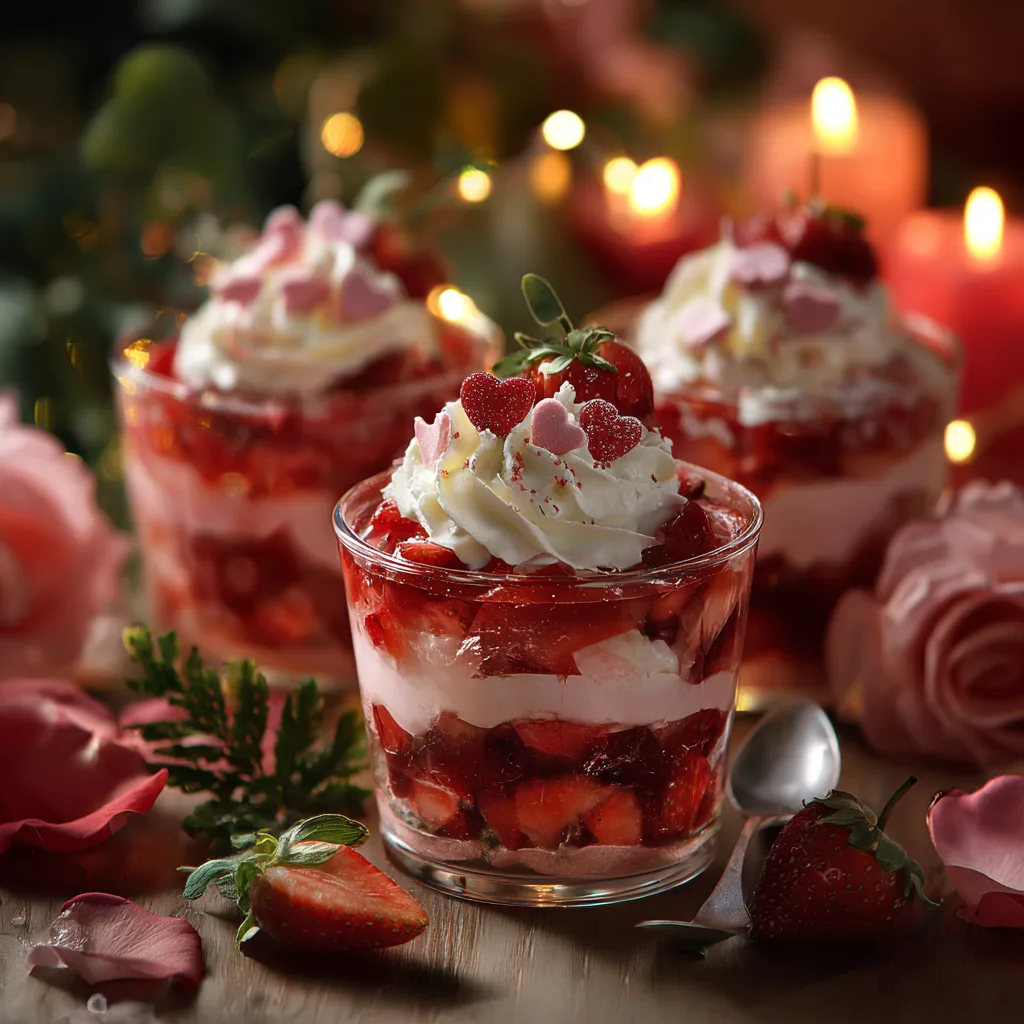 Strawberry Vanilla Heart Cups: Sweet Love in Every Layer Recipe - Recipe Image