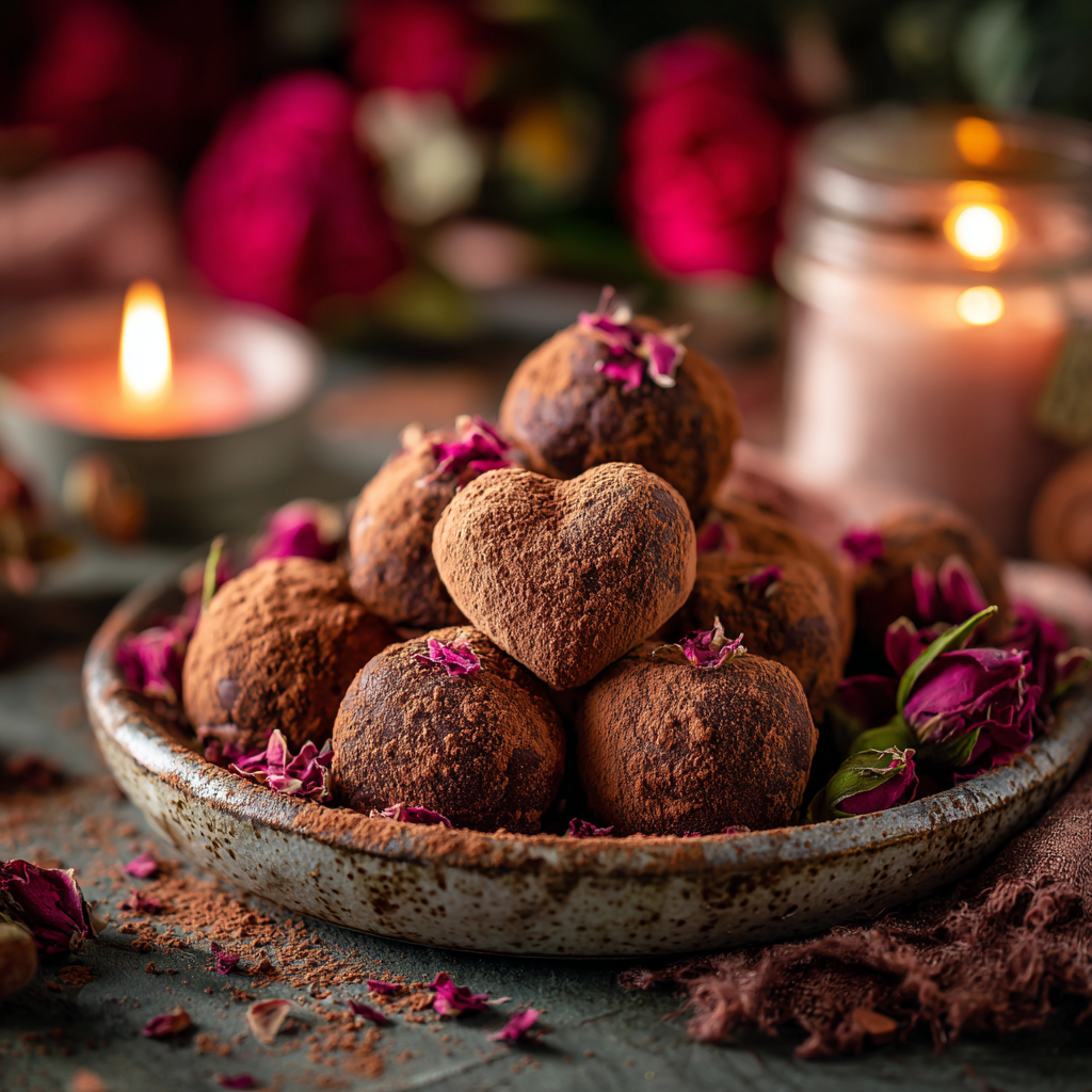 Cocoa Date Heart Truffles: Natural Sweet Love Recipe 3 Cocoa Date Heart Truffles: Natural Sweet Love Recipe - Recipe Image
